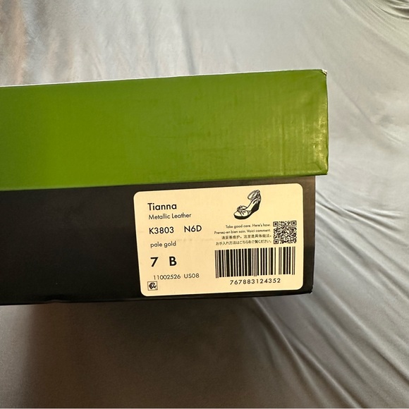 NIB Kate Spade Tianna Metallic Gold Wedge Sandals - Picture 7 of 9